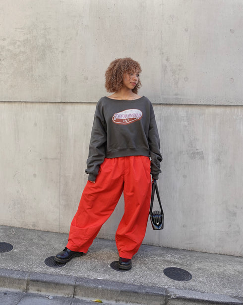 オフショルルーズスウェット